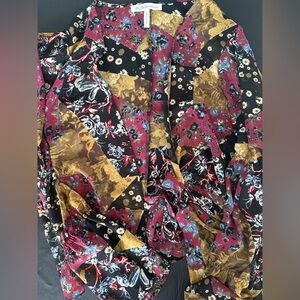 BCBG Multicolor Floral Blouse